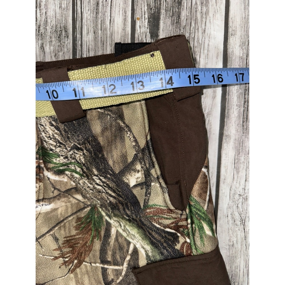 Under Armour Pants Boys Med Brown Youth Camouflage Real Tree Fleece Lined Cargo - Picture 6 of 12